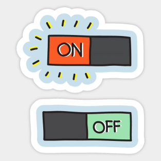 electricity power button Sticker